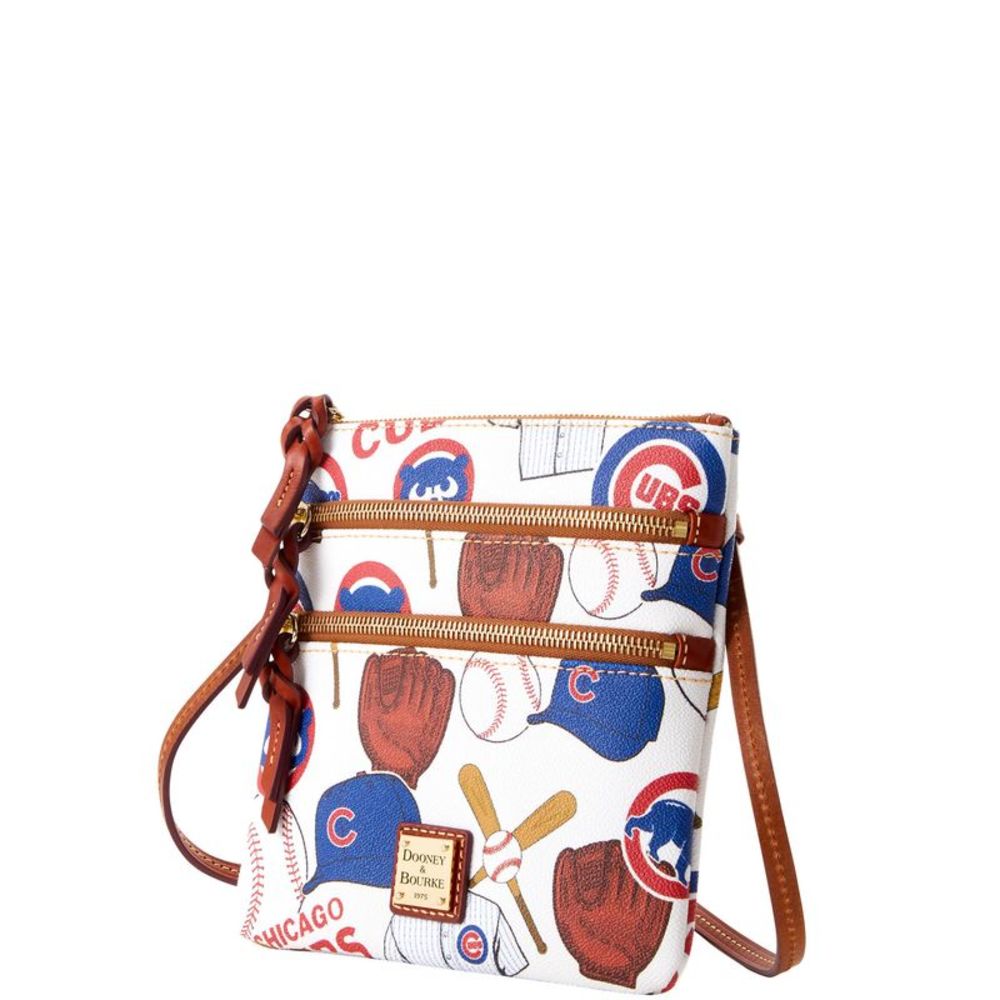 Dooney & Bourke MLB Chicago Cubs N S Triple Zip Crossbody Shoulder Bag - CUBS - Picture 2 of 4